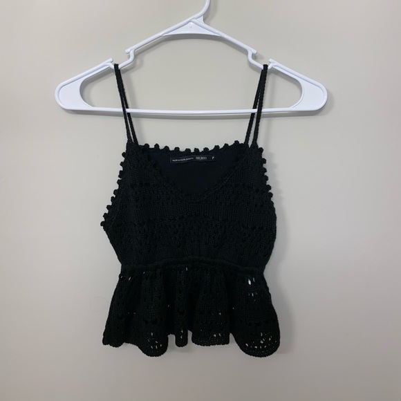 Oh Boy! Black Crop Top - Picture 2 of 3